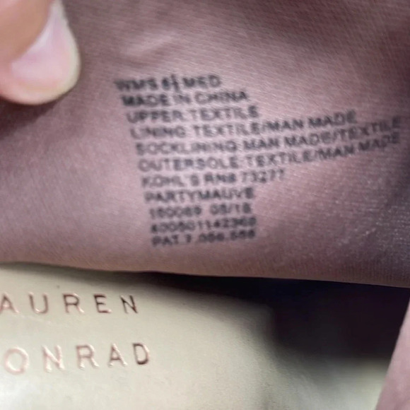 LC Lauren Conrad Womens  Ankle Boots Shoes Bootie Party Mauve Side Bow - Picture 6 of 6